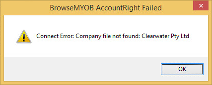 Company file not found prompt
